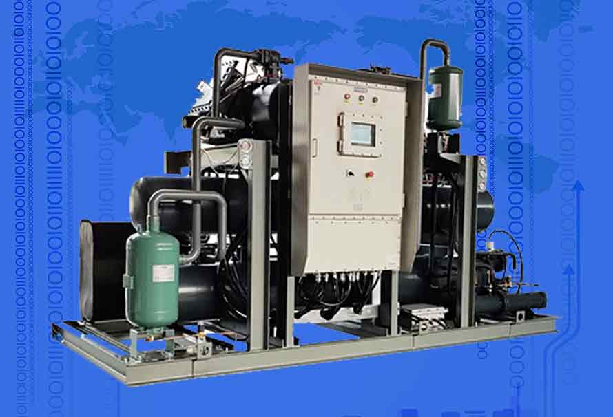 制藥業(yè)用水冷螺桿復(fù)疊式制冷機組